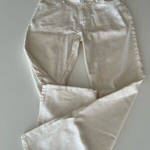 Banana Republic Cream Straight-Leg Jeans men’s size 34 linen cotton